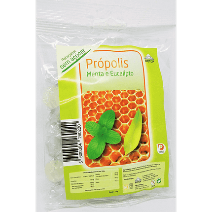 Rebuçados Própolis, Menta e Eucalipto sem glúten