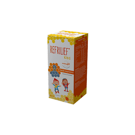 Refrilief Kids, suplemento alimentar sem açúcar, sem álcool, sem glúten, sem lactose