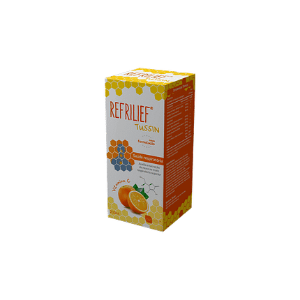 Refrilief Tussin, suplemento alimentar sem açúcar, sem glúten, sem lactose