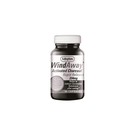 WindAway Activated Charcoal, suplemento alimentar, vegan e vegetariano