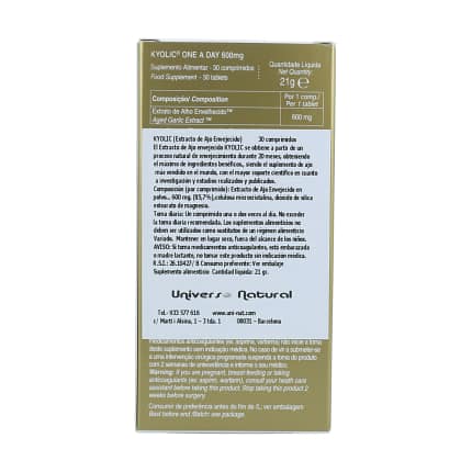 Kyolic One a Day Suplemento Alimentar Comprimidos Desintoxicação Sistema Imunitário Saúde Cardiovascular