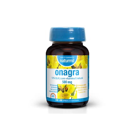 Onagra 500 mg Suplemento Alimentar Naturmil Síndrome Pré-Menstrual
