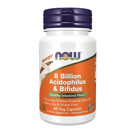 8 Billion Acidophilus & Bifidus, suplemento alimentar vegan e vegetariano