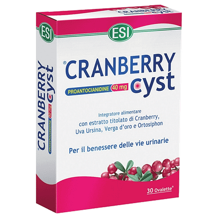 Cranberry Cyst, suplemento alimentar sem glúten, vegan