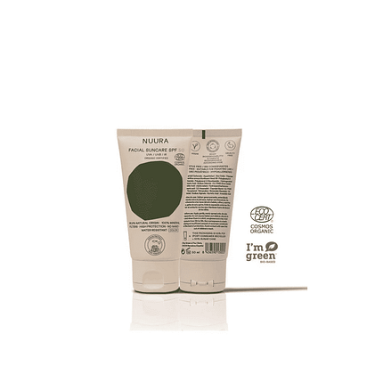 Creme Facial com Cor SPF50, cosmética vegan