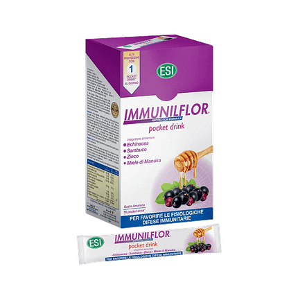 Immunilflor Pocket Drink, suplemento alimentar sem glúten