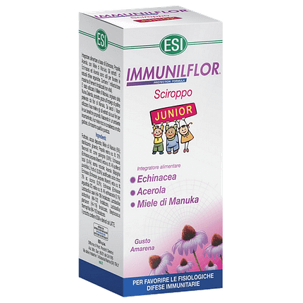 Immunoflor Xarope Júnior, suplemento alimentar sem glúten, vegetariano