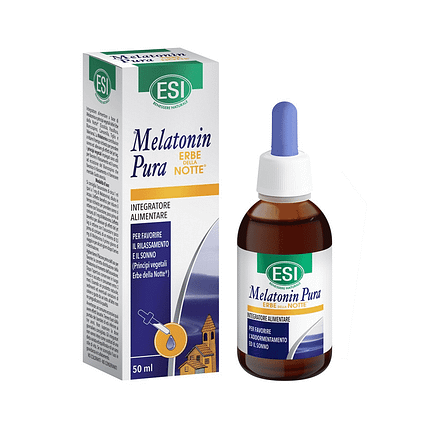 Melatonina Pura com Erba Della Notte, suplemento alimentar sem álcool e sem glúten