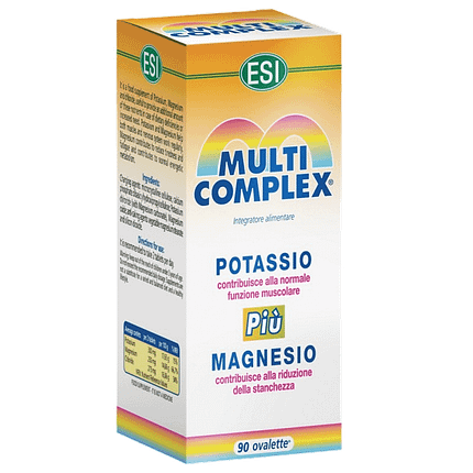 Multi Complex Potássio + Magnésio, suplemento alimentar sem glúten, vegan