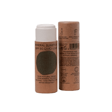 Protetor Solar SPF50 em Stick, com ingredientes biológicos