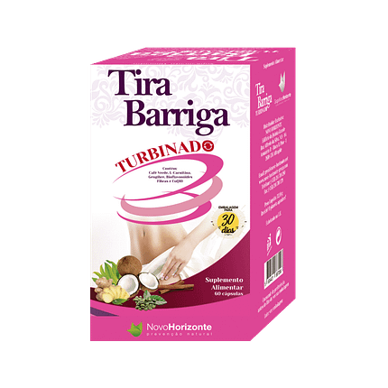 Tira Barriga Turbinado Cápsulas, suplemento alimentar