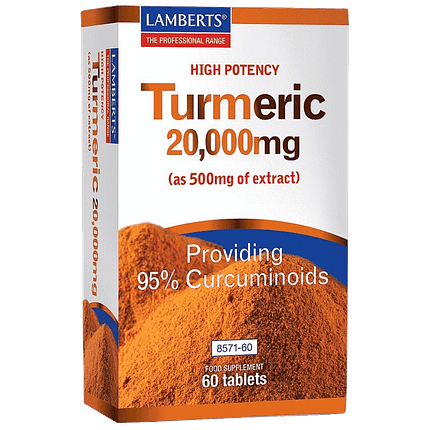 Turmeric 20000 mg, suplemento alimentar vegan e vegetariano