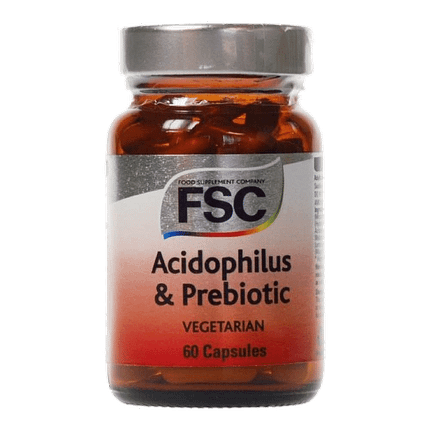 Acidophilus e Prebiotic, suplemento alimentar vegetariano