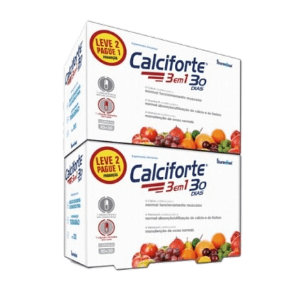 Pack Calciforte 3 em 1, suplemento alimentar
