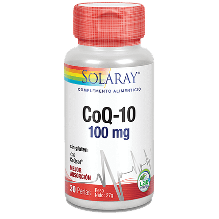 CoQ-10 100 mg, suplemento alimentar sem glúten