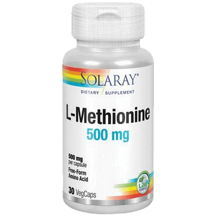 L-Methionine 500 mg, suplemento alimentar vegan
