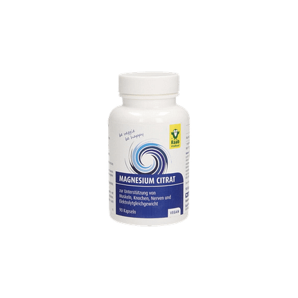 Magnésio Citrato, sem glúten, sem lactose, adequado a vegans