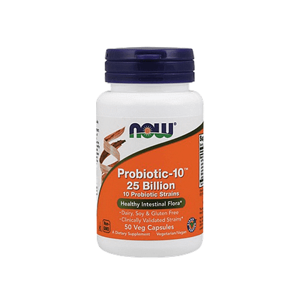 Probiotic-10 25 Billion, suplemento alimentar vegan e vegetariano