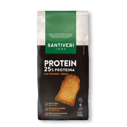 Pão Tostado Proteína 25% Alimentação Santiveri