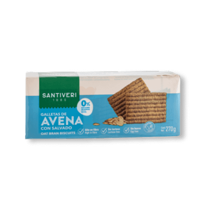 Bolachas de Farelo de Aveia Suplemento Alimentar Santiveri