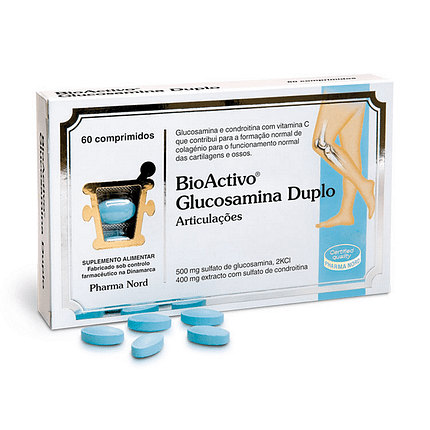 BioActivo Glucosamina Duplo, suplemento alimentar vegetariano