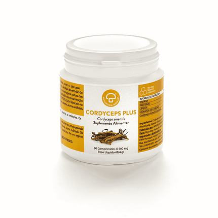 Cordyceps Plus, suplemento alimentar sem açúcar, sem glúten e sem lactose