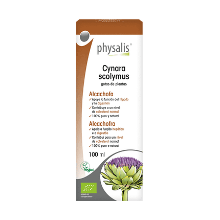 Cynara Scolymus, suplemento alimentar com ingredientes biológicos, vegan