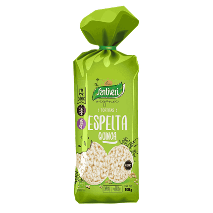 Galletes com Espelta e Quinoa, com ingredientes biológicos, vegan