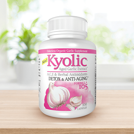 Kyolic Formula 105, suplemento alimentar sem açúcar, sem glúten