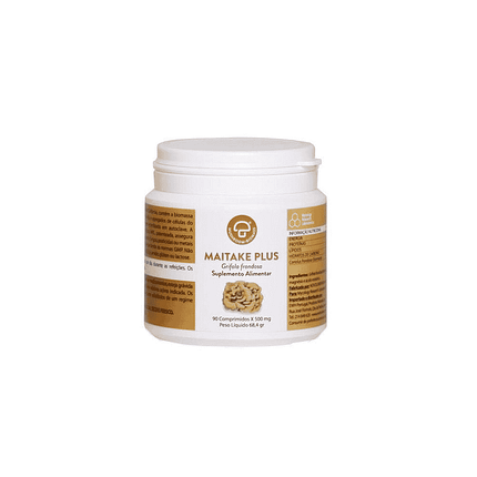 Maitake Plus, suplemento alimentar sem açúcar, sem glúten e sem lactose