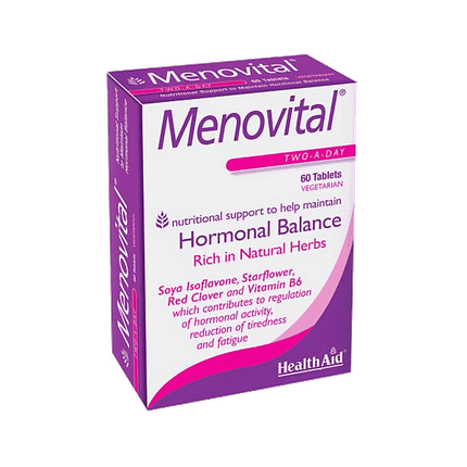 Menovital, suplemento alimentar sem glúten, vegetariano