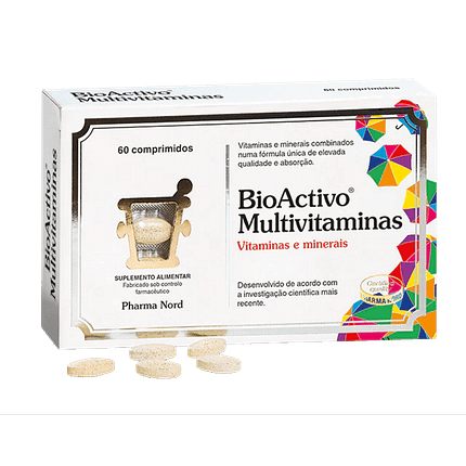 BioActivo Multivitaminas, suplemento alimentar sem glúten