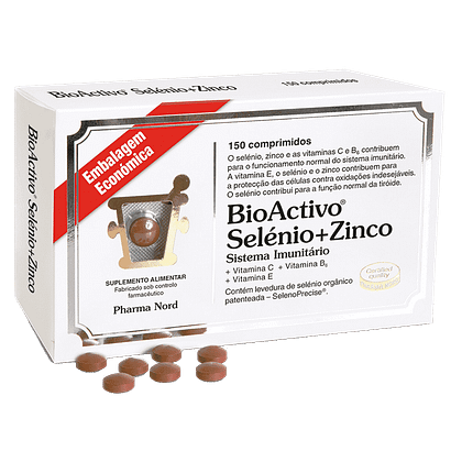 BioActivo Selénio + Zinco, suplemento alimentar para o sistema imunitário