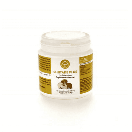 Shiitake Plus, suplemento alimentar sem açúcar, sem glúten e sem lactose