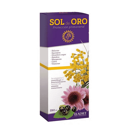 Sol de Oro Xarope, suplemento alimentar sem glúten, sem lactose