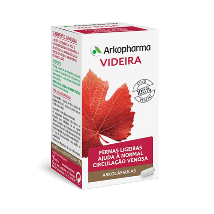 Videira Cápsulas, suplemento alimentar com ingredientes biológicos, vegan