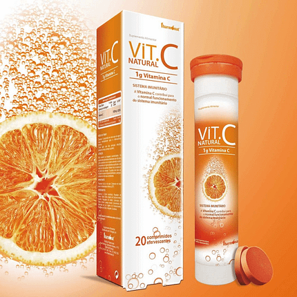Vitamina C Natural, suplemento alimentar em comprimidos efervescentes