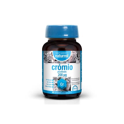 Picolinato de Crómio 500 mg Suplemento Alimentar Naturmil Sistema Imunitário Metabolismo de Gorduras