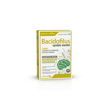 Bacidofilus Symbio Mental, suplemento alimentar sem açúcar