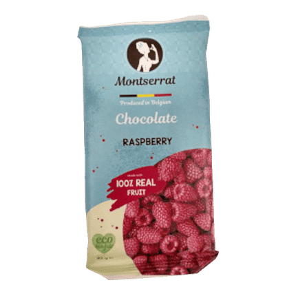 Chocolate Branco com Framboesa, com ingredientes biológicos
