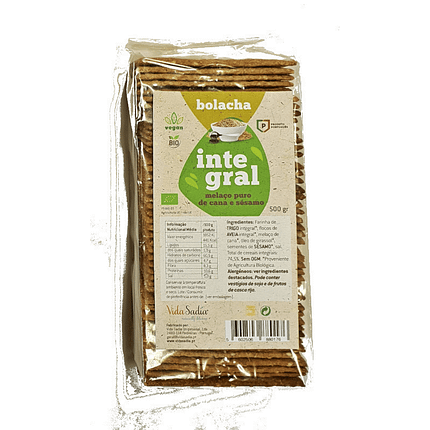 Bolacha Integral, com ingredientes biológicos