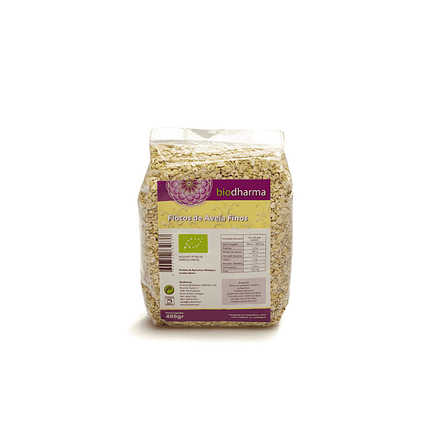 Flocos de Aveia Integrais Finos Bio, ingredientes biológicos, sem lactose, vegan e vegetariano