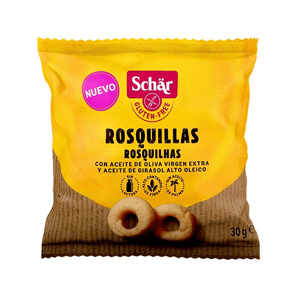 Rosquillas Snack, sem glúten, sem lactose, vegan e vegetariano