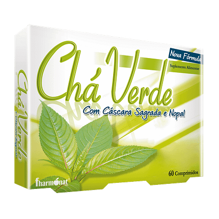 Chá Verde com Cáscara Sagrada e Nopal, suplemento alimentar