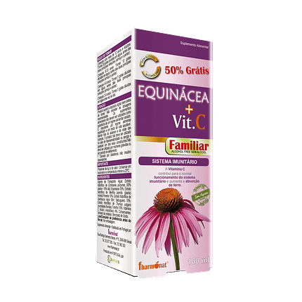 Equinácea + Vitamina C, suplemento alimentar