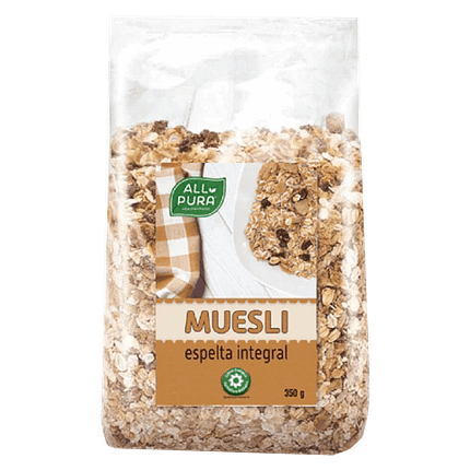 Muesli Espelta Integral, com ingredientes biológicos