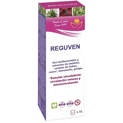 Reguven, suplemento alimentar sem álcool, sem glúten, sem lactose, vegan