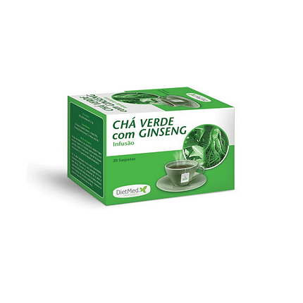 Chá Verde com Ginseng, para infusão