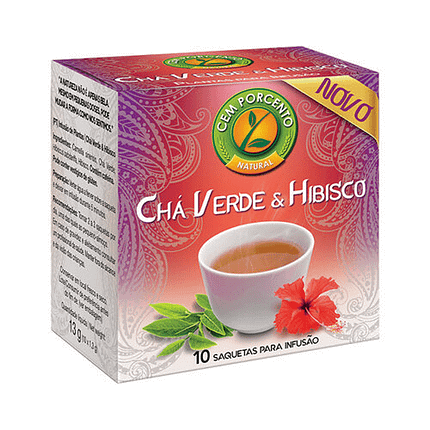 Chá Verde e Hibisco, para infusão