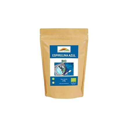 Espirulina Azul, proveniente de agricultura biológica, alimentação vegan